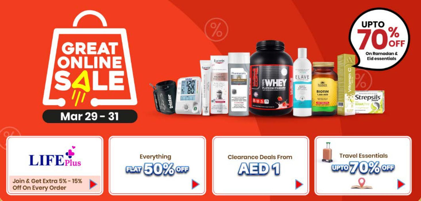 Life Pharmacy catalogue in Sharjah | Great Sale! Up to 70% Off! | 29/03/2024 - 31/03/2024