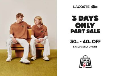 Clothes, Shoes & Accessories offers in Al Ain | 3 Days Only! in Lacoste | 29/03/2024 - 31/03/2024