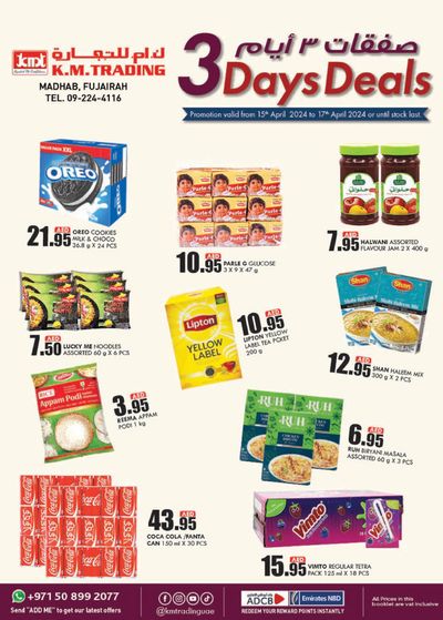 Groceries offers in Khorfakkan | Three Days Deals - Fujairah in KM Trading | 15/04/2024 - 17/04/2024