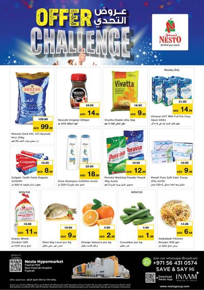 Groceries offers in Khorfakkan | Offer Challenge! Fujairah Mall in Nesto | 15/04/2024 - 17/04/2024