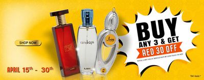 Health & Beauty offers | Buy Any 3 & Get AED -30% in Ajmal Perfumes | 15/04/2024 - 30/04/2024