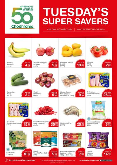 Groceries offers in Dubai | Tuesday Super Savers! in Choitrams | 23/04/2024 - 23/04/2024