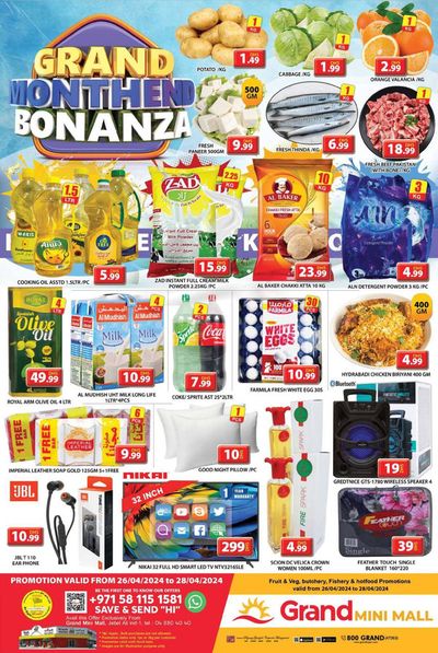 Grand Hyper Market catalogue | Grand Month End Bonanza! Mini Mall | 26/04/2024 - 28/04/2024