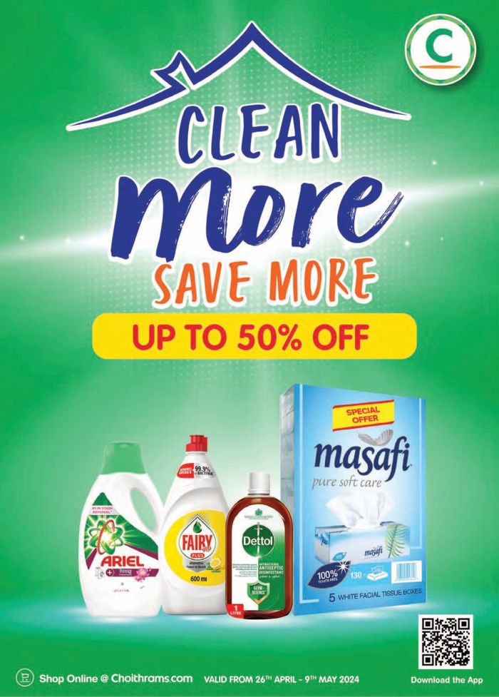 Choitrams catalogue in Ajman | Clean More,Save More! | 26/04/2024 - 09/05/2024