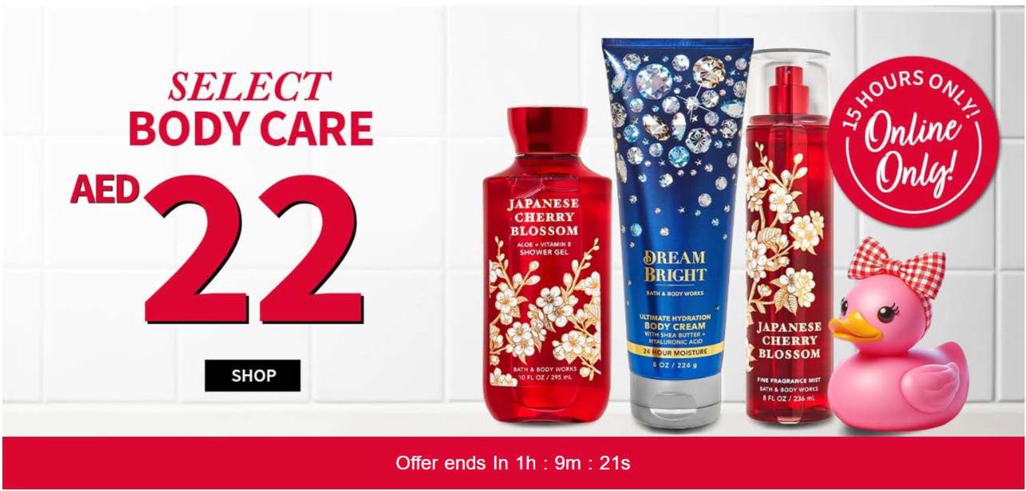 Bath & Body Works catalogue in Mussafah | Select Body Care AED 22 | 26/04/2024 - 26/04/2024