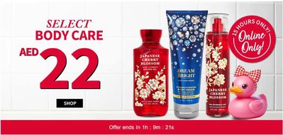 Health & Beauty offers in Ras al-Khaimah | Select Body Care AED 22 in Bath & Body Works | 26/04/2024 - 26/04/2024
