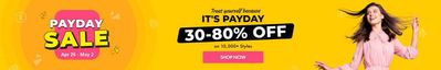 Clothes, Shoes & Accessories offers | It's Payday! 30-80% Off in Brands for Less | 26/04/2024 - 02/05/2024