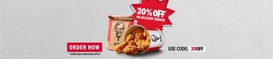 Restaurants offers in Abu Dhabi | 30% Off On Delivery Offers! in KFC | 26/04/2024 - 29/04/2024