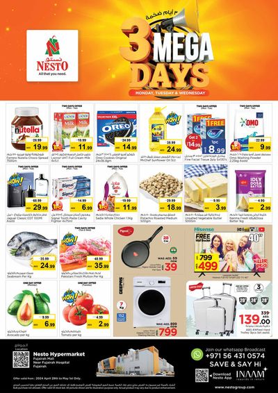 Nesto catalogue | 3 Mega Days! Fujairah Mall | 29/04/2024 - 01/05/2024