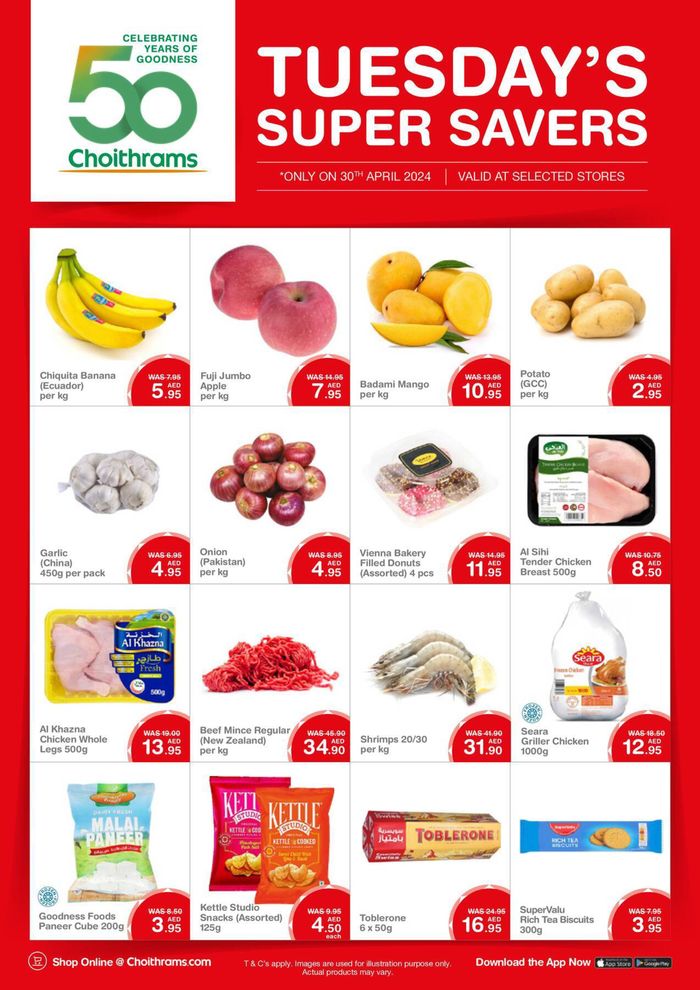 Choitrams catalogue in Dubai | Tuesday Super Savers! | 30/04/2024 - 30/04/2024