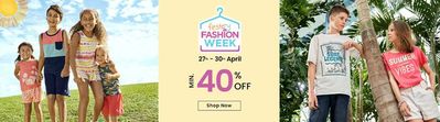 Babies, Kids & Toys offers | Fashion Week! 40% Off in Firstcry | 30/04/2024 - 30/04/2024