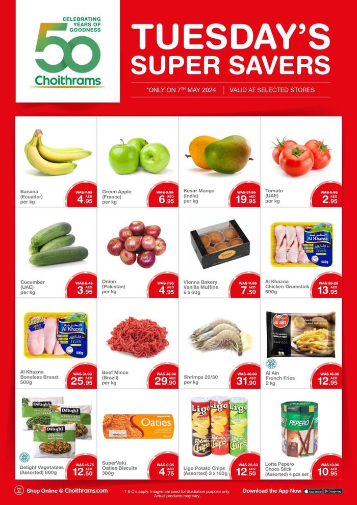 Choitrams catalogue in Dubai | Tuesday Super Savers! | 07/05/2024 - 07/05/2024