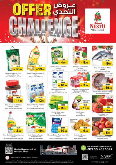 Groceries offers in Sharjah | Offer Challenge! Abushagara in Nesto | 20/05/2024 - 22/05/2024