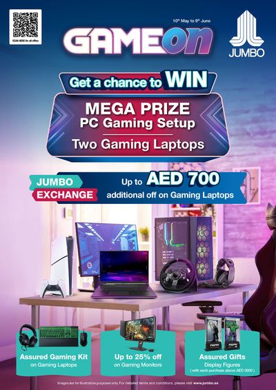 Technology & Electronics offers in Ras al-Khaimah | Get A Chance To Win! in Jumbo | 21/05/2024 - 09/06/2024