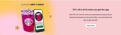 Restaurants offers in Fujairah | 50% Off A Drink When You Get The App in Starbuck's | 21/05/2024 - 31/05/2024