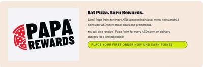 Restaurants offers in Al Ain | Eat Pizza, Earn Rewards in Papa John's | 20/06/2024 - 28/07/2024