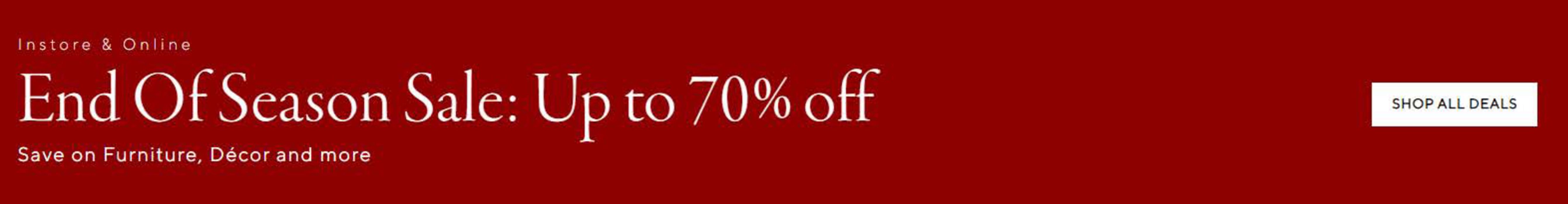 Pottery Barn catalogue | End Of Season Sale! 70% Off | 03/07/2024 - 28/07/2024