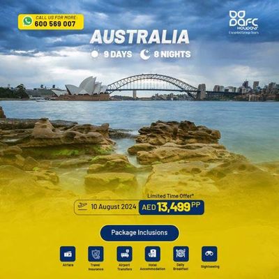Travel & Leisure offers in Abu Dhabi | Explore Australia! in AFC Holidays | 16/07/2024 - 31/07/2024
