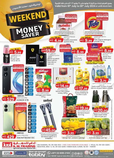Groceries offers in Ajman | Weekend Money Saver- Sharjah & Ajman in KM Trading | 18/07/2024 - 28/07/2024