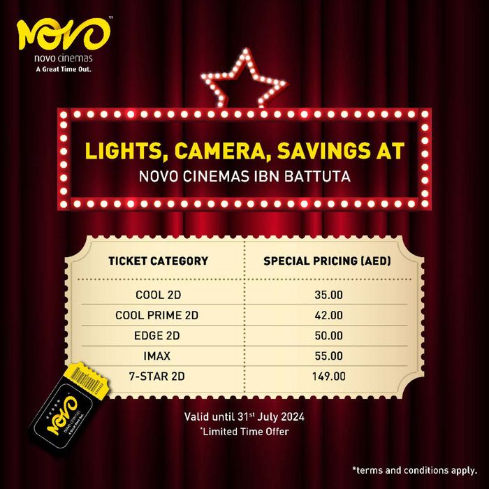 Novo Cinemas catalogue | Lights, Camera, ACTION!  | 23/07/2024 - 31/07/2024