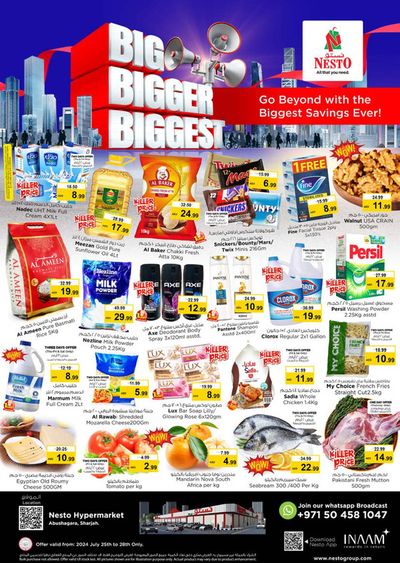 Groceries offers in Sharjah | Big Bigger Biggest! Abushagara in Nesto | 25/07/2024 - 28/07/2024