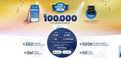 Banks & ATMs offers in Hatta | Send Money & Win 100,000 AED in Al Ansari Exchange | 03/09/2024 - 30/09/2024