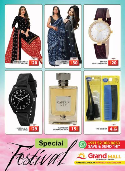 Grand Hyper Market catalogue in Ajman | Special Festival - Grand Mall Sharjah | 05/09/2024 - 11/09/2024