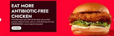 Restaurants offers in Abu Dhabi | Get A Free Chicken Shack! in Shake Shack | 11/09/2024 - 15/12/2024