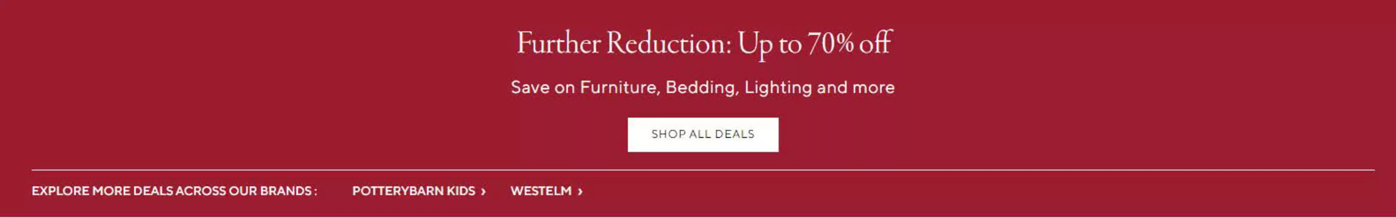 Pottery Barn catalogue | Further Reductions~ 70% Off | 11/10/2024 - 24/10/2024