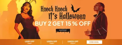 Clothes, Shoes & Accessories offers in Abu Dhabi | Knock Knock It's Halloween  in Zaful | 18/10/2024 - 31/10/2024