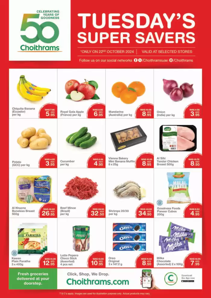 Choitrams catalogue in Sharjah | Tuesday Super Savers | 22/10/2024 - 22/10/2024