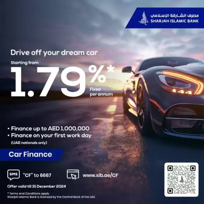 Sharjah Islamic Bank catalogue in Sharjah | Car Finance Offer, Ttarting at 1.79%* | 04/11/2024 - 31/12/2024