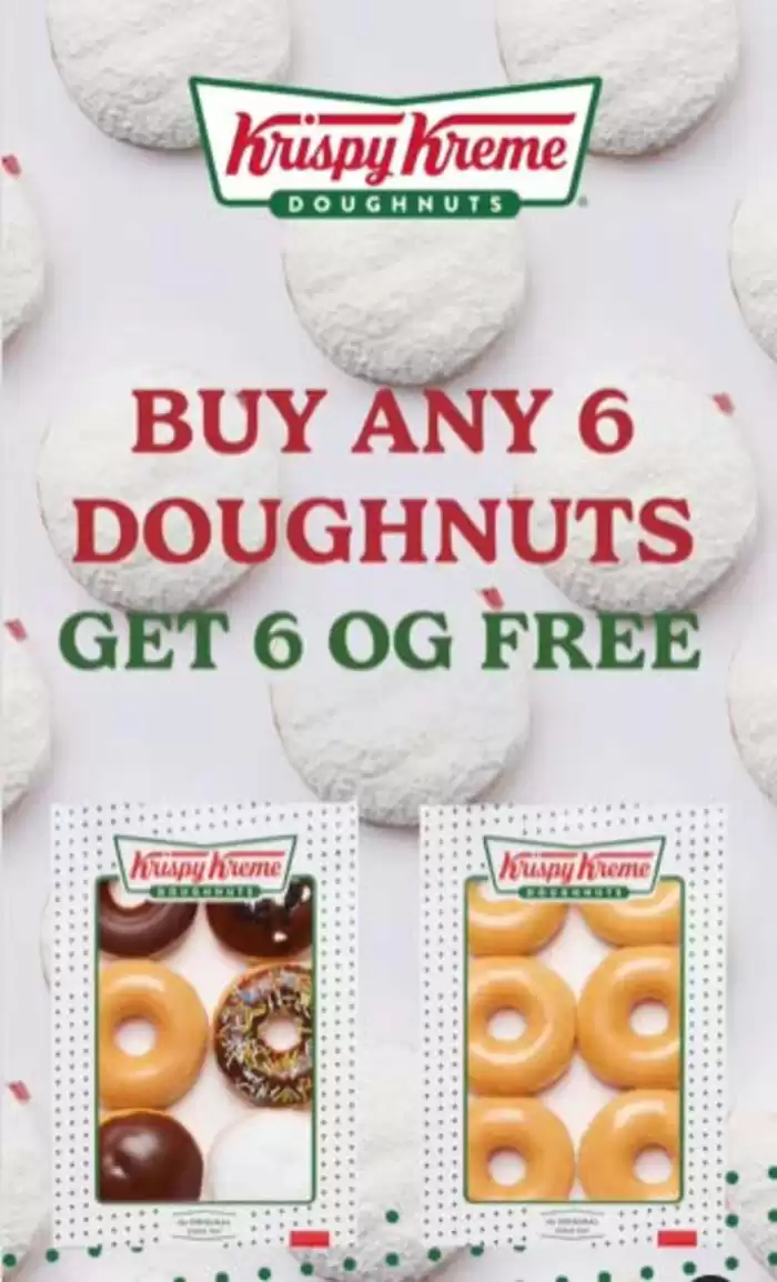 Krispy Kreme catalogue in Mussafah | Buy 6 Doughnuts And Get 6 OG Doughnuts FREE!  | 04/11/2024 - 16/11/2024