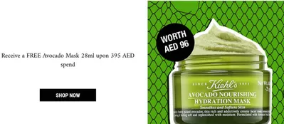 Kiehl's catalogue in Mussafah | Receive a FREE Avocado Mask 28ml Upon 395 AED Spend | 12/11/2024 - 18/11/2024