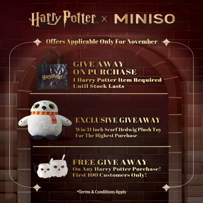 Miniso catalogue in Mussafah |  Harry Potter Launch Event  | 16/11/2024 - 16/11/2024