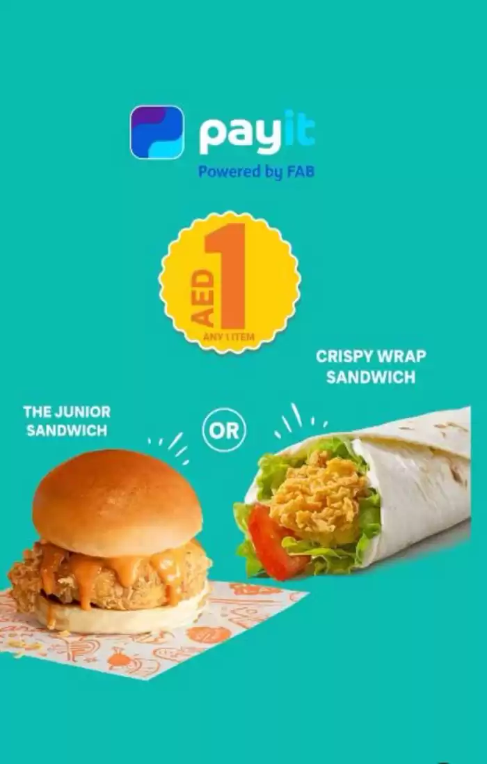 Popeye's catalogue in Sharjah | Payit App To Get Your 1 AED Treat!  | 18/11/2024 - 21/11/2024