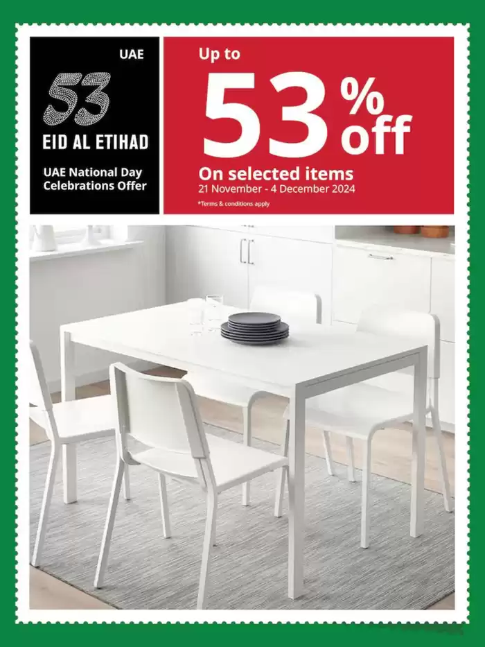 Ikea catalogue in Sharjah | Up To 53% Off! UAE International Day!  | 21/11/2024 - 04/12/2024