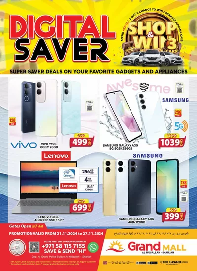 Grand Hyper Market catalogue in Sharjah | Digital Saver - Grand Mall Sharjah | 22/11/2024 - 27/11/2024