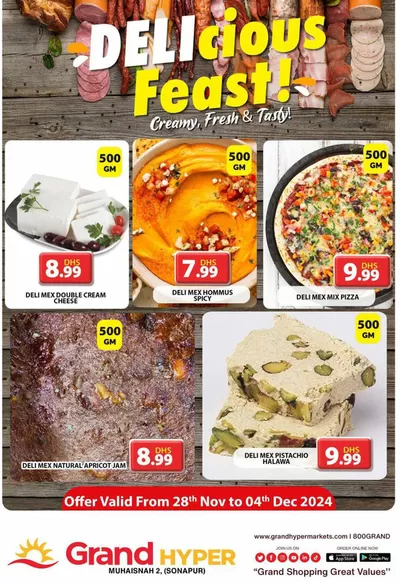 Grand Hyper Market catalogue in Ajman | Delicious Feast - Grand Hyper Muhaisnah | 28/11/2024 - 04/12/2024