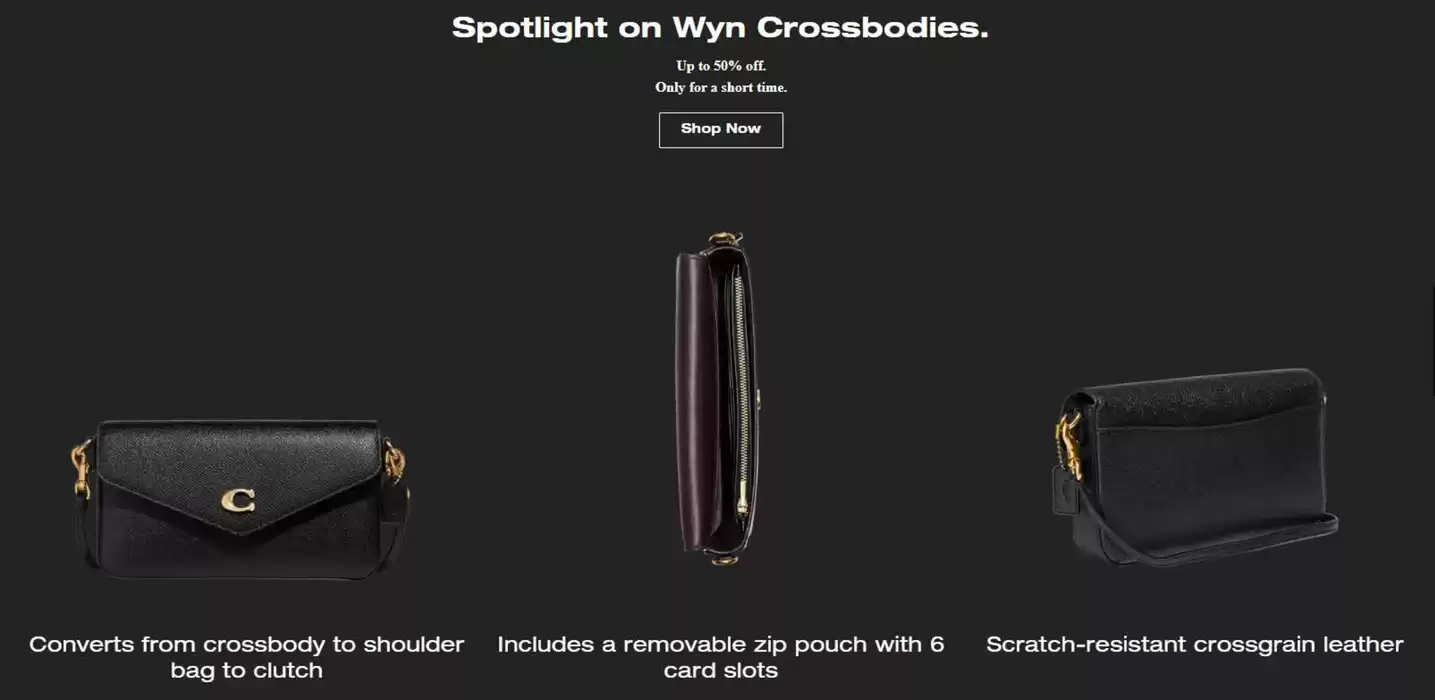 Coach catalogue in Abu Dhabi | Spotlight on Wyn Crossbodies | 02/12/2024 - 03/12/2024