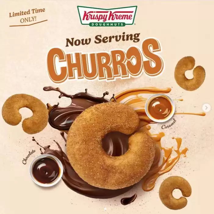 Krispy Kreme catalogue in Dubai | Churros + Dips = Double the fun | 03/12/2024 - 05/12/2024