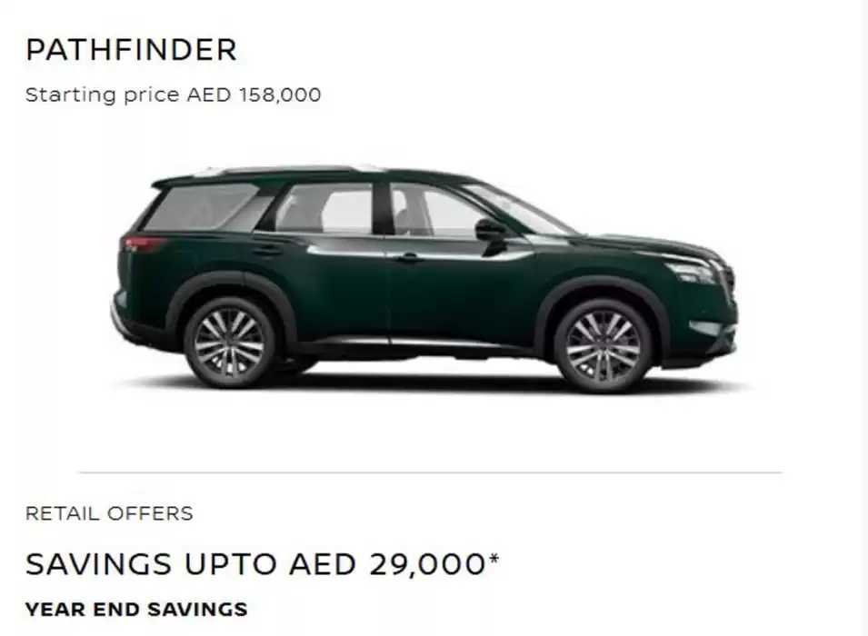 Nissan catalogue in Fujairah | PATHFINDER SAVINGS UPTO AED 29,000* | 05/12/2024 - 31/12/2024