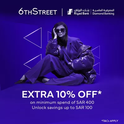 Clothes, Shoes & Accessories offers in Madinat Zayed | Enjoy An Extra 10% OFF  in 6thStreet | 10/12/2024 - 31/12/2024