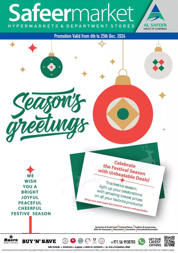 Safeer Market catalogue in Fujairah | Season's Greetings | 11/12/2024 - 25/12/2024