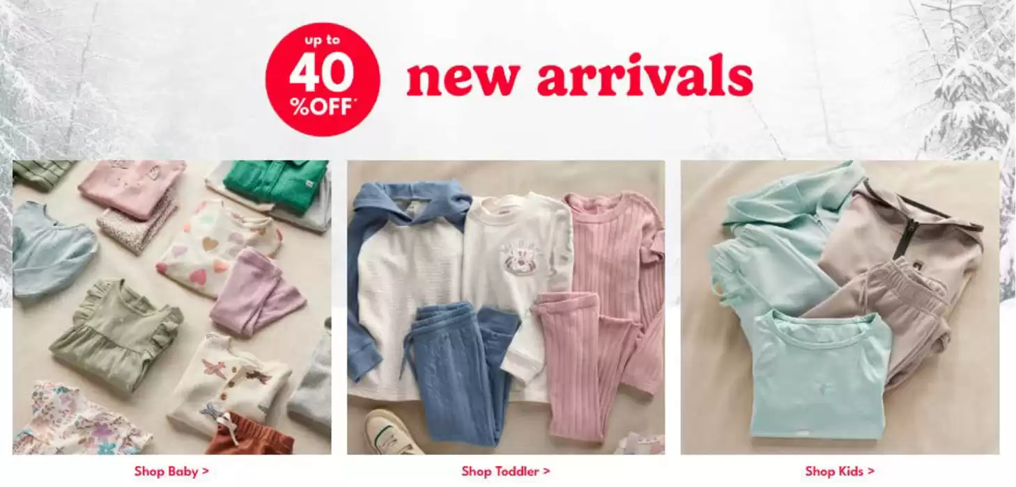 Carters catalogue in Al Ain | Up to 40% Off New Arrivals | 12/12/2024 - 19/12/2024