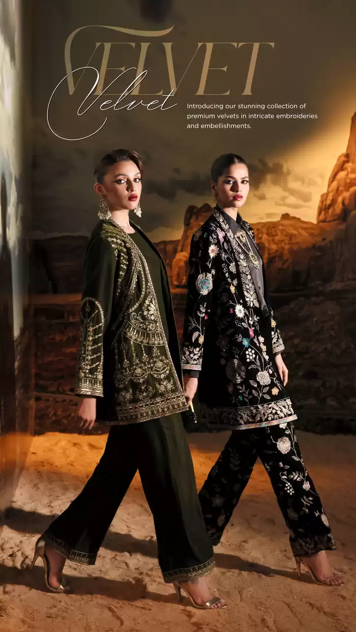 Nishat linen catalogue in Abu Dhabi | Wedding Festive Collection'24 | 12/12/2024 - 31/12/2024