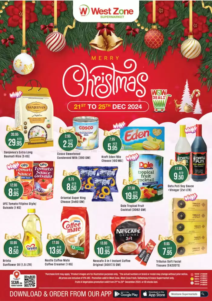 West Zone Fresh catalogue in Sharjah | Merry Christmas! | 21/12/2024 - 25/12/2024