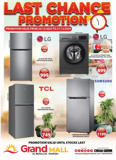 Grand Hyper Market catalogue in Sharjah | Exclusive deals and bargains | 22/12/2024 - 31/12/2024