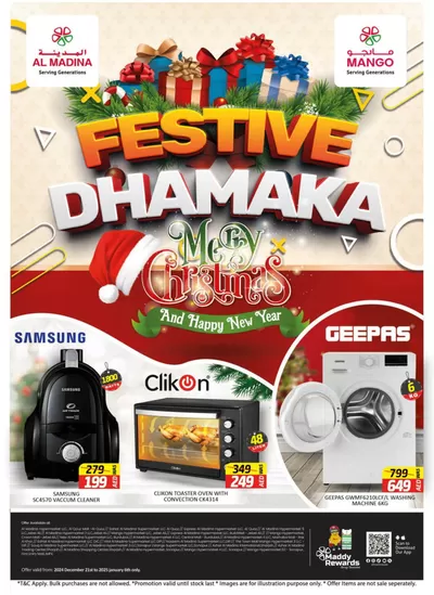 Al Madina catalogue in Abu Dhabi | Browse Festive Dhamaka Offer By Al Madina Hypermarket | 23/12/2024 - 06/01/2025