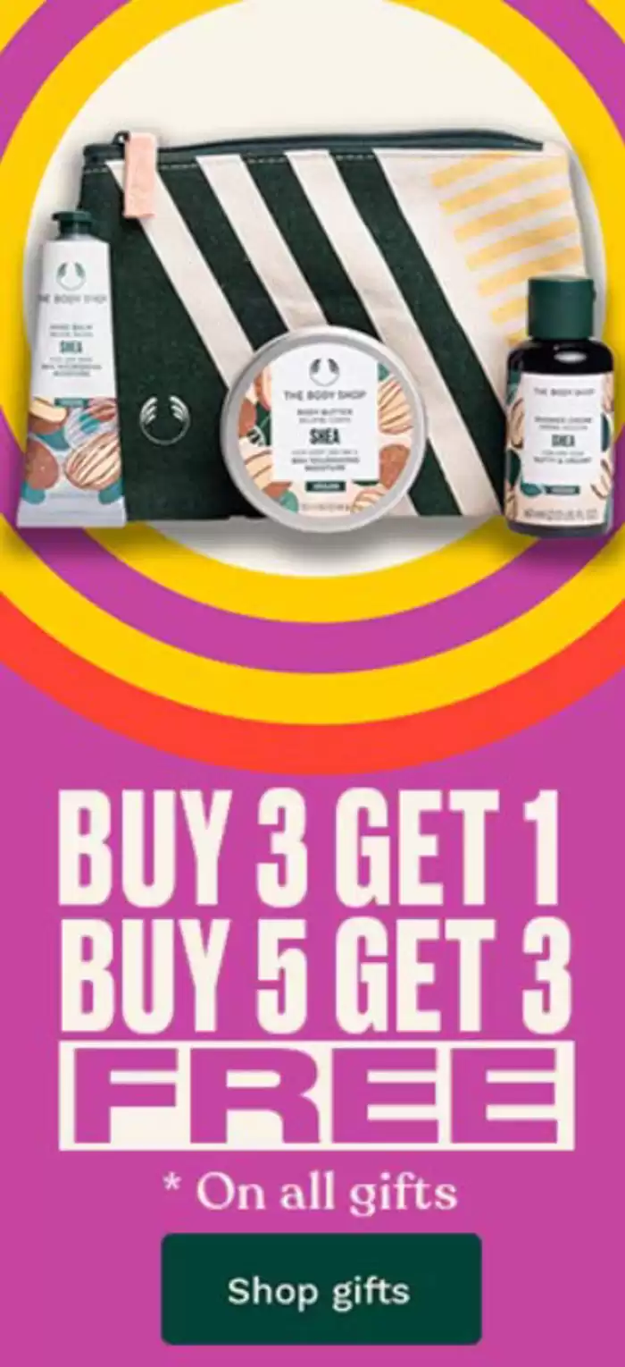 The Body Shop catalogue | Buy 3 Get 1! Buy 5 Get 3! | 23/12/2024 - 27/12/2024